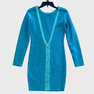 NWT MARCIANO TEAL BODY-CON DRESS - Medium